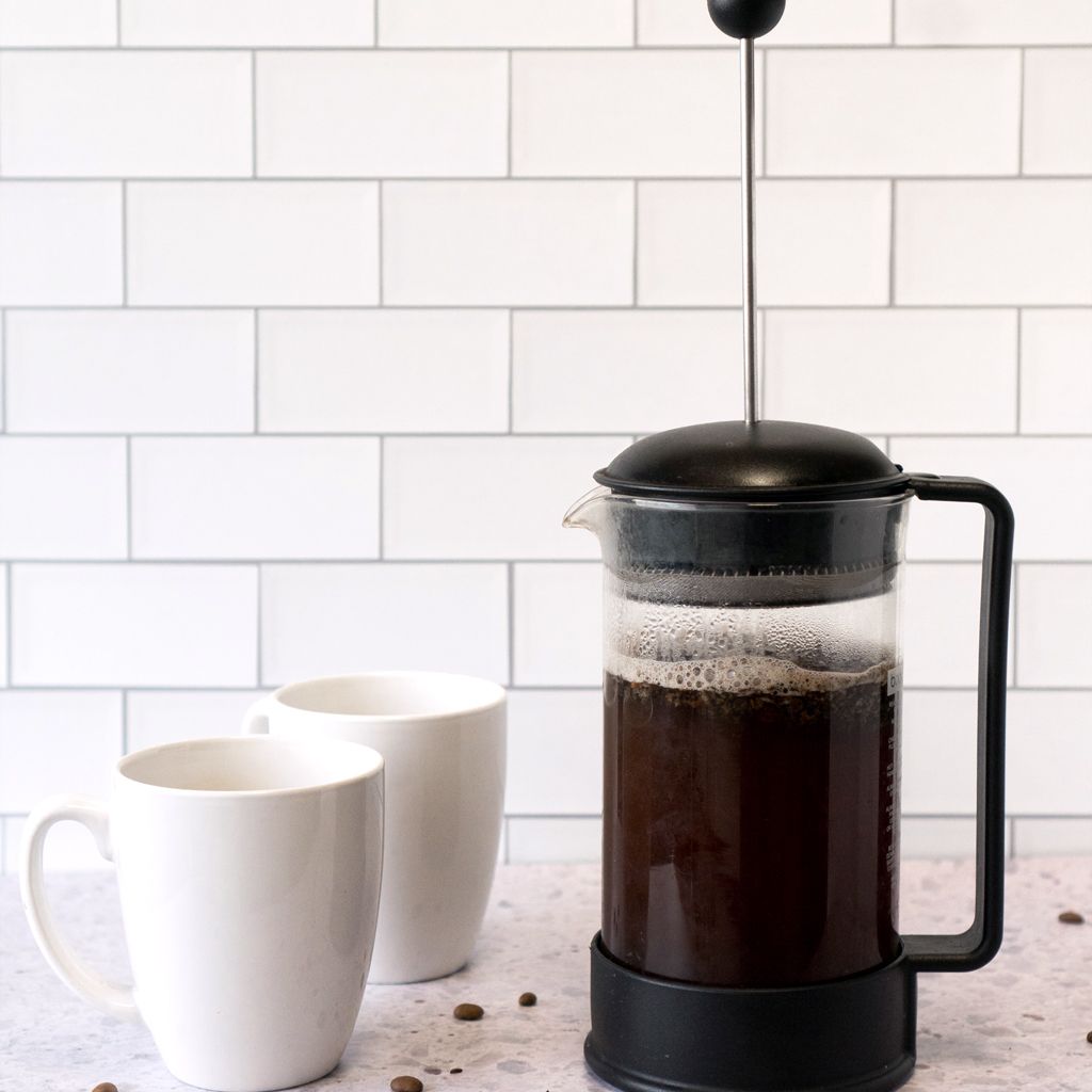 ماكينة صنع القهوة الفرنسية بالضغط - زجاج شفاف